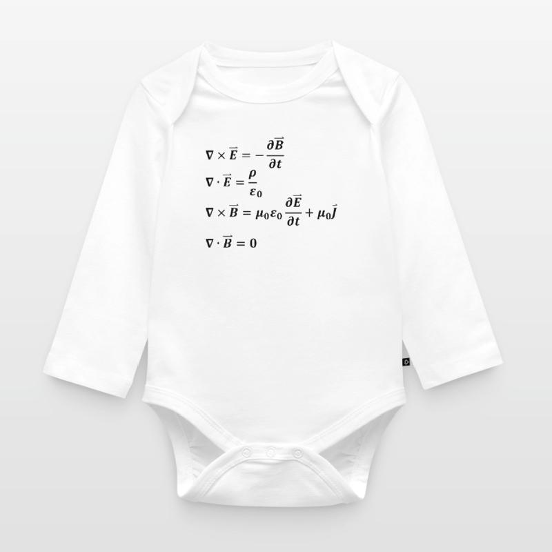 Physics Formula Equations Physicist Gift Organic Longsleeve Baby Bodysuit