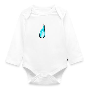 Träne traurig - Baby Bio-Langarm-Body - Weiß - Vorne