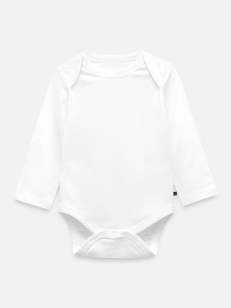 Ondeugend - Baby bio-rompertje met lange mouwen - wit