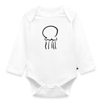 qualle quall - Baby Bio-Langarm-Body - Weiß - Vorne