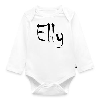 elly - Baby Bio-Langarm-Body - Weiß - Vorne