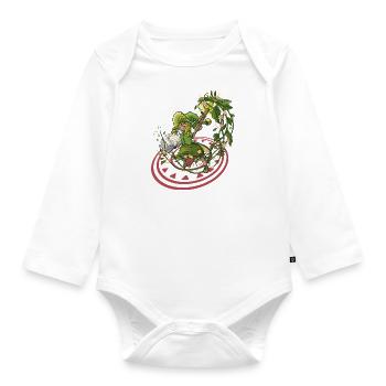 Kleine Hexe - FLOWER - Baby Bio-Langarm-Body - Weiß - Vorne