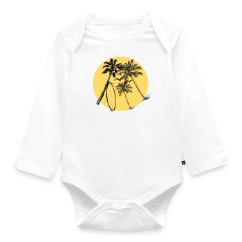 SURFING LIFE- TEE SHIRT IMPRIMÉ VINTAGE MESSAGE - Body Bébé bio manches longues - blanc - Devant