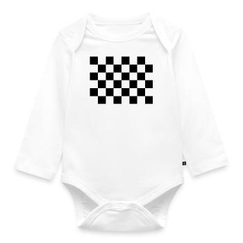 Racing Chequered Flag Racing Flag Motorsport Cars - Body Bébé bio manches longues - blanc - Devant