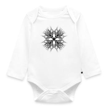 Deep in the Forest - Organic Longsleeve Baby Bodysuit - white - Front