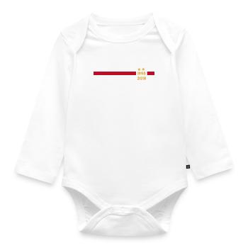Equipe de France bleu 2 étoiles personnalisé - Body Bébé bio manches longues - blanc - Devant
