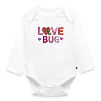 Die Kleine Raupe Nimmersatt Love Bug - Baby Bio-Langarm-Body - Weiß - Vorne