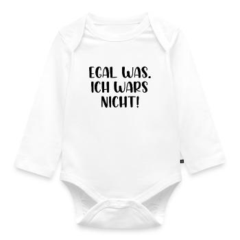Egal was ich wars nicht - Baby Bio-Langarm-Body - Weiß - Vorne