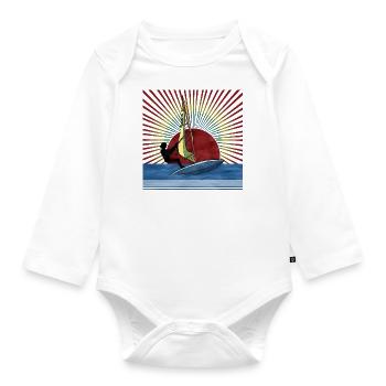 Windsurfing - Organic Longsleeve Baby Bodysuit - white - Front