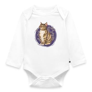 Leafpool Leaf Lake Tiger Cat Warriors Cats cute - Organic Longsleeve Baby Bodysuit - white - Front