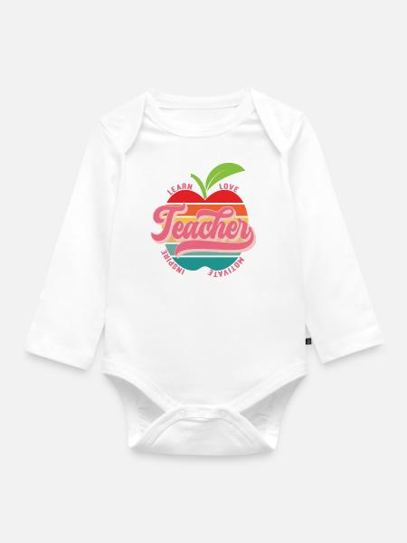 Lehrer - Baby Bio-Langarm-Body - Weiß