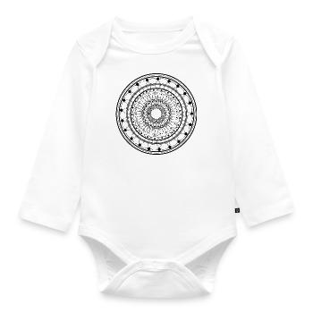 Comté de Mandala - Body Bébé bio manches longues - blanc - Devant