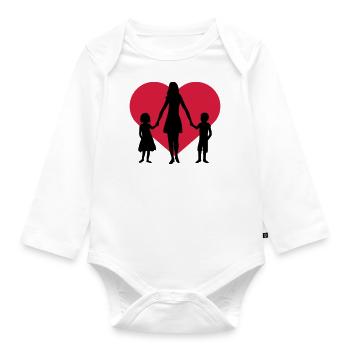 Heart 2 children - Organic Longsleeve Baby Bodysuit - white - Front