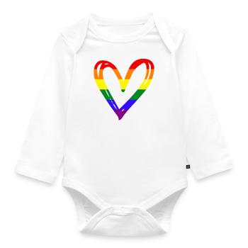 | chemise d’amour | de la fierté CDD - Body Bébé bio manches longues - blanc - Devant