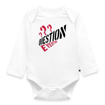 Conspiration Question Tout - Body Bébé bio manches longues - blanc - Devant