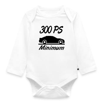 Auto - Baby Bio-Langarm-Body - Weiß - Vorne