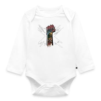 Friendships cross - Organic Longsleeve Baby Bodysuit - white - Front