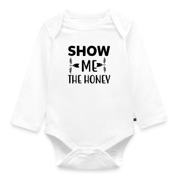 Show Me The Honey - Baby Bio-Langarm-Body - Weiß - Vorne