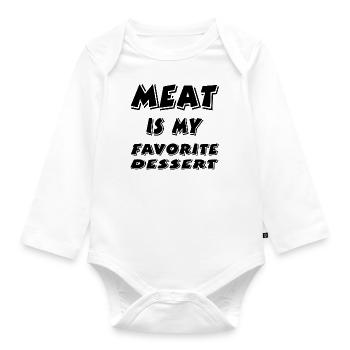 Fleisch - Baby Bio-Langarm-Body - Weiß - Vorne