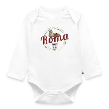 Rome Italie Colisée Vintage Souvenir - Body Bébé bio manches longues - blanc - Devant
