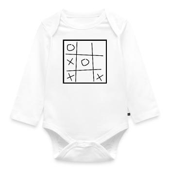 Tic Tac Toe | | de jeu Symboles - Body Bébé bio manches longues - blanc - Devant