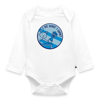 Do what I want - Organic Longsleeve Baby Bodysuit - white - Front
