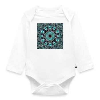 Collection Mandala - Baby Bio-Langarm-Body - Weiß - Vorne