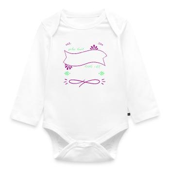 déclaration gamer hacking code happy hacker dictons - Body Bébé bio manches longues - blanc - Devant