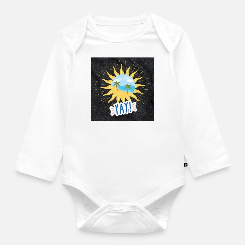 Sommer - Baby Bio-Langarm-Body - Weiß
