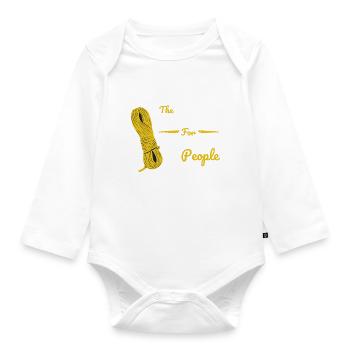 Rock Climbing Trad Climbing - Organic Longsleeve Baby Bodysuit - white - Front