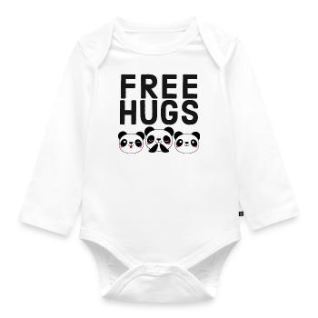 Free hugs - Body Bébé bio manches longues - blanc - Devant
