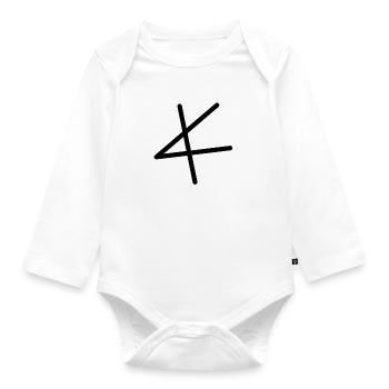 Alpha | Symbol | griechisches Alphabet - Baby Bio-Langarm-Body - Weiß - Vorne