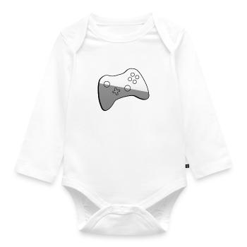 Controller - Illustration - Baby Bio-Langarm-Body - Weiß - Vorne