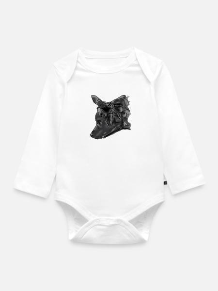 Australian Shepherd - Baby Bio-Langarm-Body - Weiß