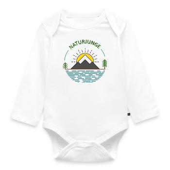 Naturjunge - Baby Bio-Langarm-Body - Weiß - Vorne