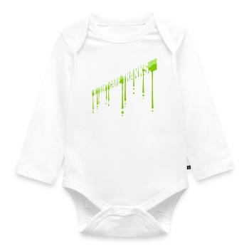 Salut je m’en fiche - Body Bébé bio manches longues - blanc - Devant