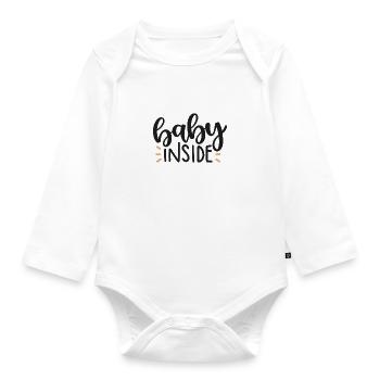 Baby inside - Body Bébé bio manches longues - blanc - Devant