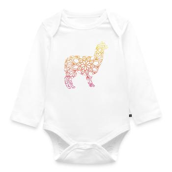 Mandala d’alpaga - Body Bébé bio manches longues - blanc - Devant
