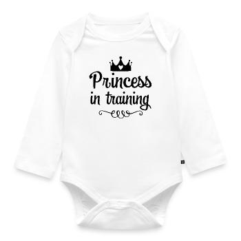 Princess in Training - Baby Bio-Langarm-Body - Weiß - Vorne