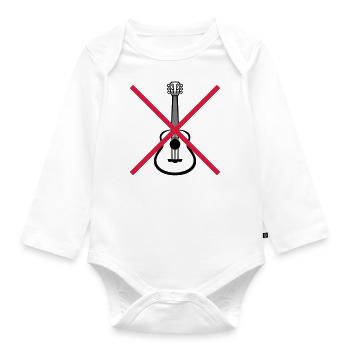 Forbidden guitarist to play guitar - Organic Longsleeve Baby Bodysuit - white - Front