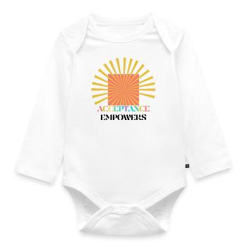 Acceptance Empowers - Organic Longsleeve Baby Bodysuit - white - Front