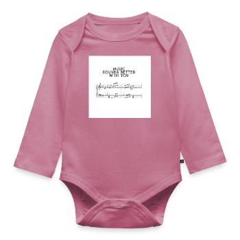 Music - Baby Bio-Langarm-Body - Mauve - Vorne