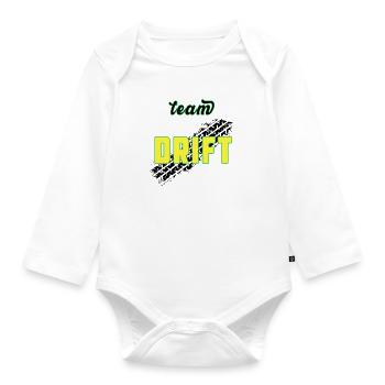 Team DRIFT - Organic Longsleeve Baby Bodysuit - white - Front