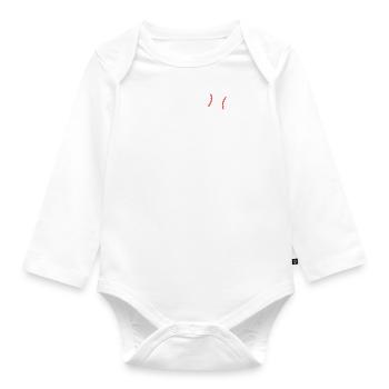 My Heart Is On That Field Baseball Mom Mama - Organic Longsleeve Baby Bodysuit - white - Front