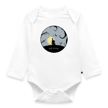 trick or treat - Organic Longsleeve Baby Bodysuit - white - Front