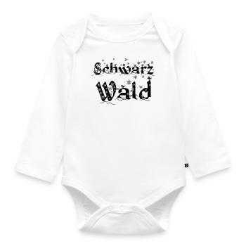 Schwarzwald | Gebirge | Wandern | Urlaub - Baby Bio-Langarm-Body - Weiß - Vorne