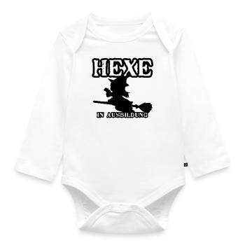 Hexenküche Hexe Ausbildung - Baby Bio-Langarm-Body - Weiß - Vorne