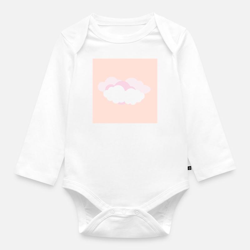Nuage - Body Bébé bio manches longues - blanc