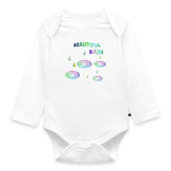 Beautiful Rain - Organic Longsleeve Baby Bodysuit - white - Front