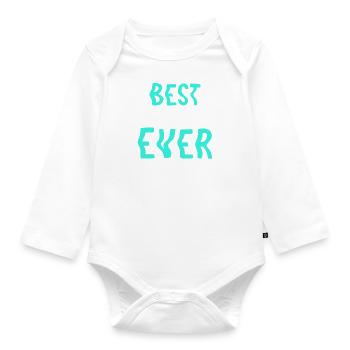 Best dad ever - Body Bébé bio manches longues - blanc - Devant